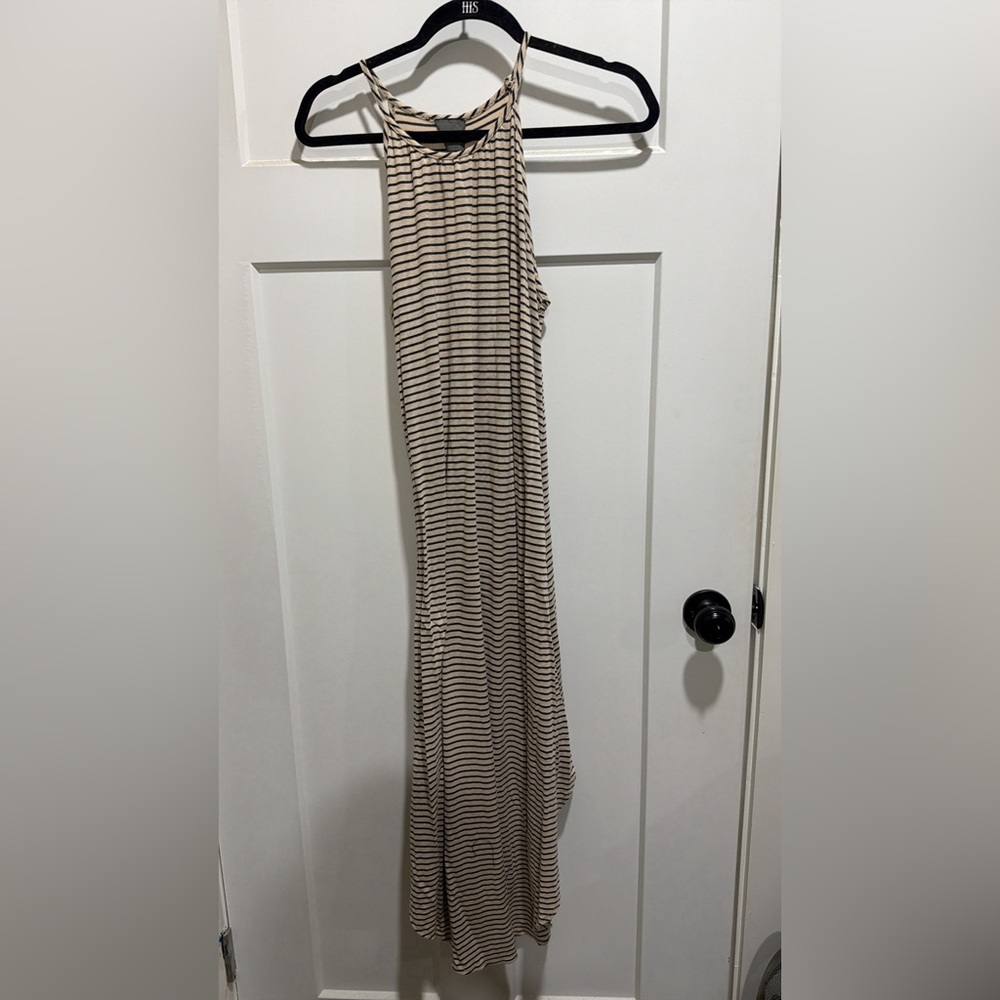 T.J.Maxx Striped Maxi Dress - Black and Cream